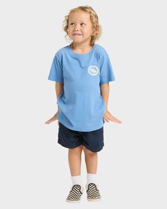 Image of T-Shirts. Product name - Quiksilver Boys 2-7 Tracker T-Shirt Riviera in Riviera colour by brand - Quiksilver