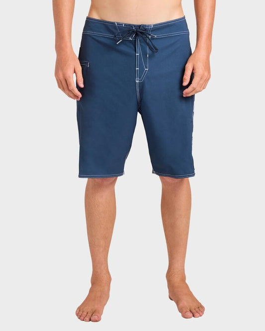 Image of Swimwear. Productname: volcom Mens Reaper Mod 21" Boardshorts Midnight Blue - in Midnight Blue colour by brand - Volcom