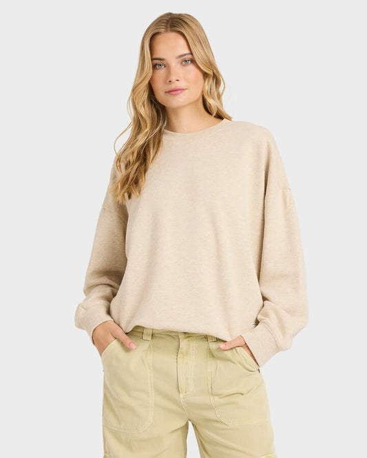 Image of Accessories. Productname: billabong - Womens That Life Crew Neck - Oatmeal - in Oatmeal colour by brand - billabong