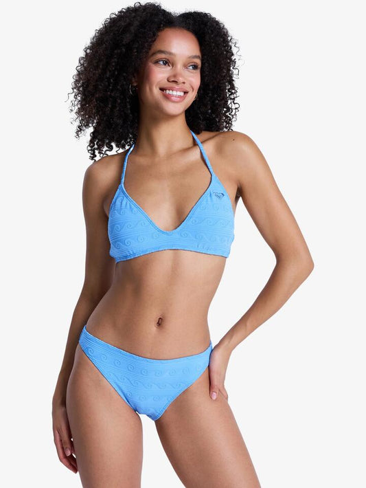 Image of Swimwear. Productname: roxy - Womens Paradise Wave Moderate Bikini Bottom - Silver Lake Blue Make A Splash - in Silver Lake Blue Make A Splash colour by brand - roxy
