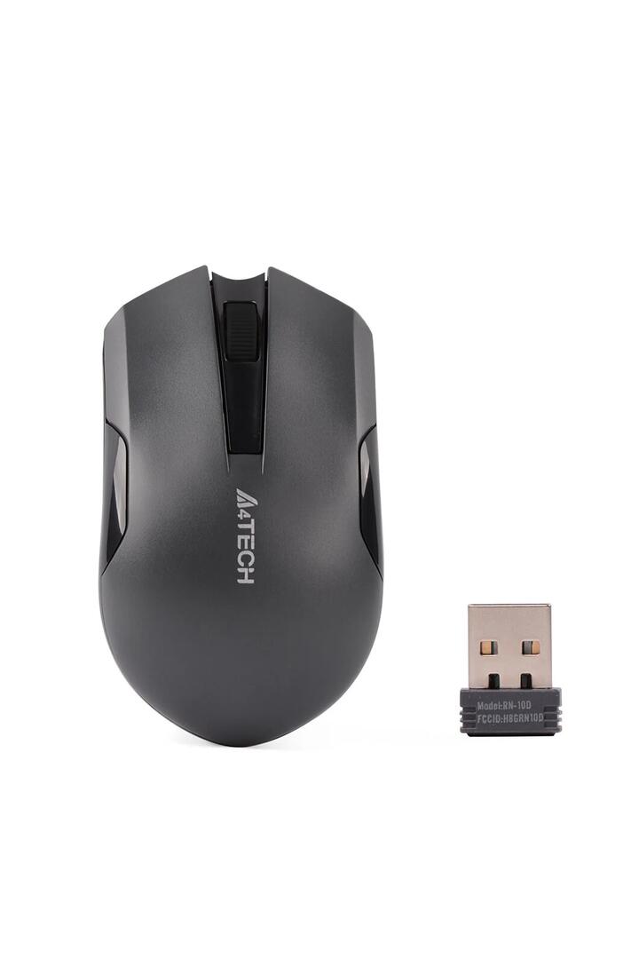 Image of Electronics Accessories. Productname: A4Tech G3-200NS Black Compact Silent Wireless Optical Mouse in Black colour by brand - A4Tech