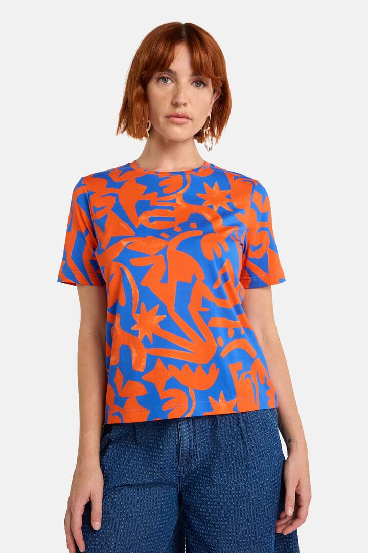 Image of T-Shirts. Product name - Firecracker Print Classic Tee in Print colour by brand - Gorman