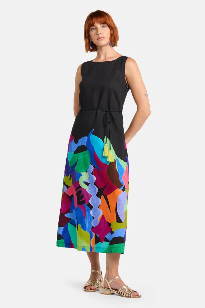 Image of Dresses. Product name - Tangled Tropic Placement Dress in Print colour by brand - Gorman