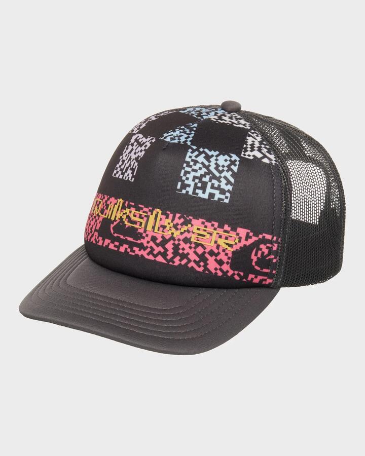 Image of Hats. Product name - Quiksilver Boys 8-16 Classic Foam Cap Dark Navy Next Gen in Dark Navy Next Gen colour by brand - Quiksilver