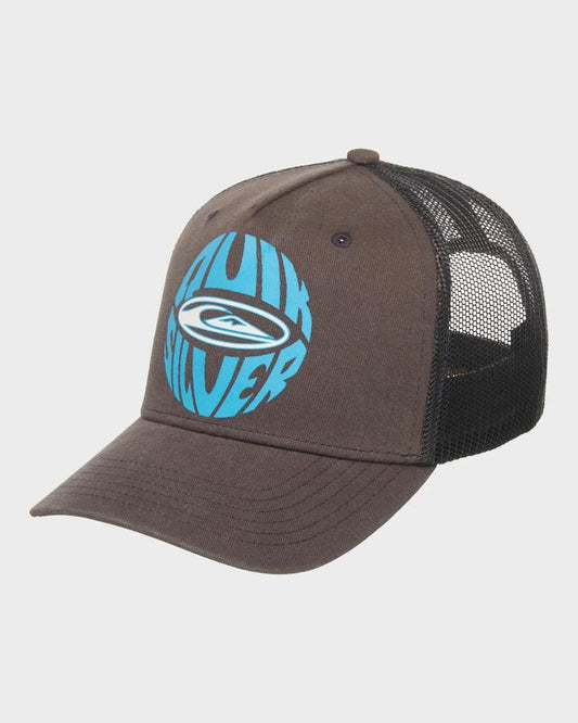 Image of Hats. Product name - Quiksilver Boys 8-16 Decades Cotton Cap Iron Gate in Iron Gate colour by brand - Quiksilver