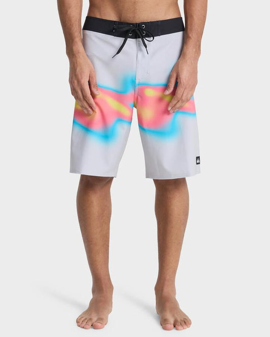 Image of Swimwear. Productname: quiksilver - Mens Surfsilk Straight 20" Boardshorts - Micro Chip Thermo Stripe - in Micro Chip Thermo Stripe colour by brand - quiksilver