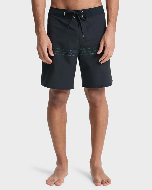 Image of Swimwear. Productname: quiksilver Mens Surfsilk Straight 18" Boardshorts Leprechaun Quik Stripe - in Leprechaun Quik Stripe colour by brand - Quiksilver