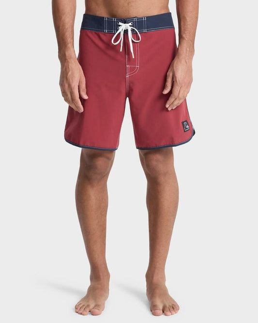 Image of Swimwear. Productname: quiksilver - Mens Original Straight Leg 18" Boardshorts - Burnt Russet - in Burnt Russet colour by brand - quiksilver