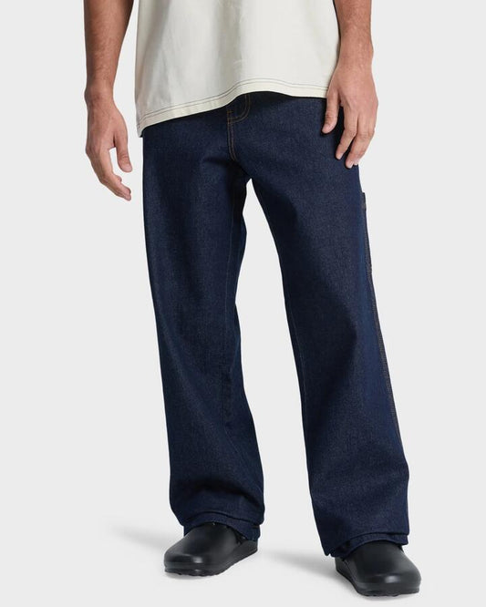 Image of Jeans. Productname: quiksilver Mens Carpenter Denim Jeans Rinse - in Rinse colour by brand - Quiksilver