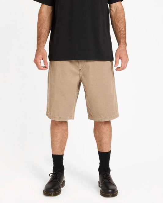 Image of Accessories. Productname: volcom Mens Freazy Loose Walkshorts Light Khaki - in Light Khaki colour by brand - Volcom