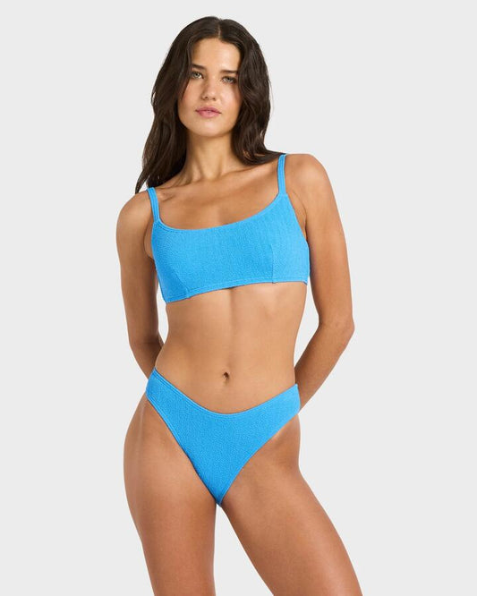 Image of Swimwear. Product name - Billabong Womens Rising Tide Medium Bikini Bottom True Blue in True Blue colour by brand - Billabong