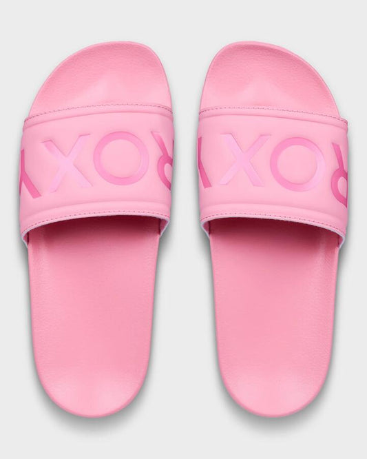 Image of Slippers. Productname: roxy Womens Slippy Ii Slides Plumeria - in Plumeria colour by brand - Roxy