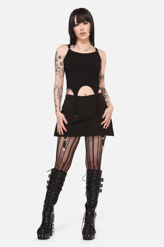 Image of Lingerie. Productname: Framed Garter Goth Skort in Black colour by brand - Black Friday