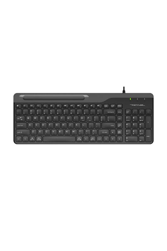 Image of Electronics Accessories. Productname: A4Tech FK25 Black TKL 2-Section Multimedia Wired Keyboard in Black colour by brand - A4Tech