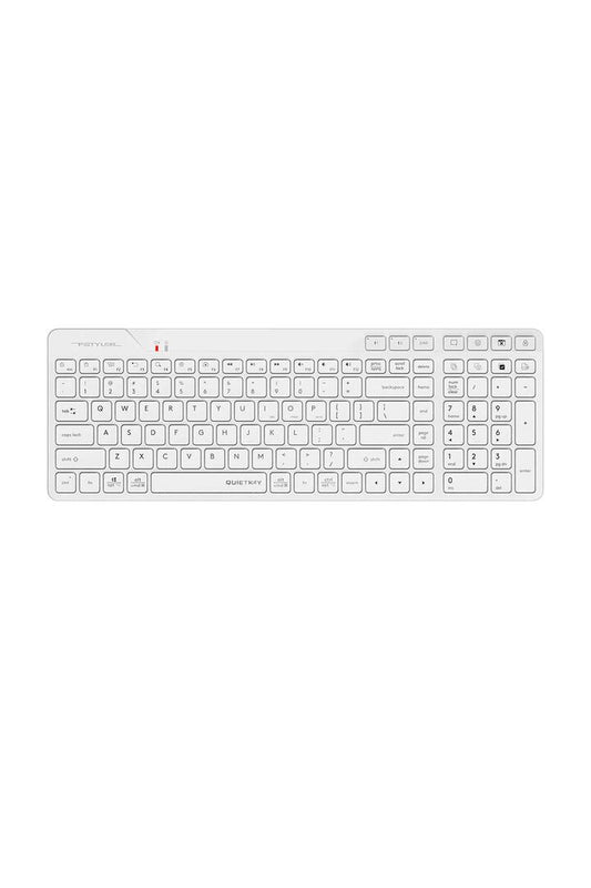 Image of Electronics Accessories. Productname: A4Tech FBK27C AS White Rechargeable TKL QuietKey Keyboard in White colour by brand - A4Tech