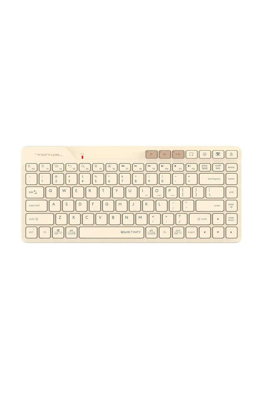 Image of Electronics Accessories. Productname: FBK26C AS Recharge Compact Keyboard (Cafe latte) in Cafe Latte colour by brand - A4Tech