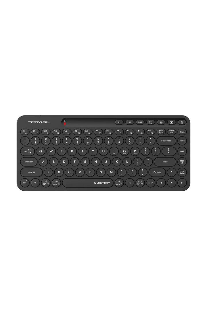 Image of Electronics Accessories. Productname: A4Tech FBK36C AS Black Compact Rechargeable QuietKey Keyboard in Black colour by brand - A4Tech