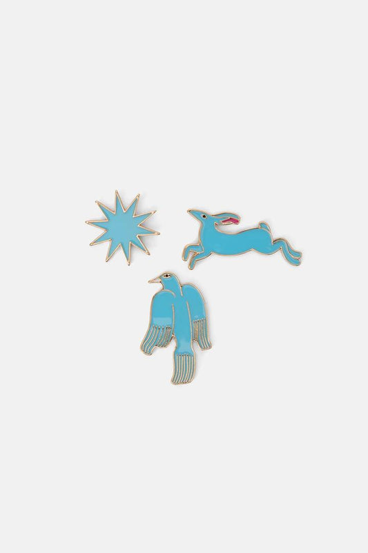 Image of Jewelry. Productname: Daydream Pin Set X3 in Multi colour by brand - Gorman
