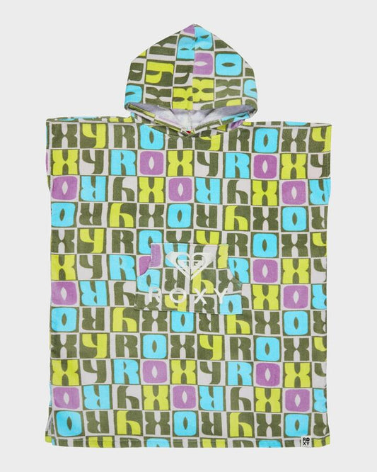 Image of Accessories. Productname: roxy Girls 4-16 Rg Stay Magical Hooded Towel Oil Green Letter Up - in Oil Green Letter Up colour by brand - Roxy