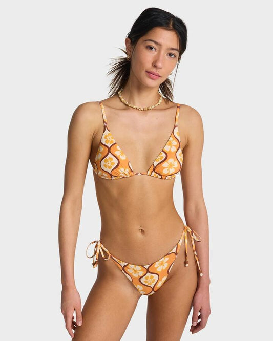 Image of Swimwear. Productname: billabong Womens Sol Groove Tall Triangle Bikini Top Tangerine - in Tangerine colour by brand - Billabong