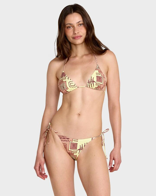 Image of Swimwear. Productname: rvca Womens Deep Vibe Tri Bikini Top Hazelnut - in Hazelnut colour by brand - Rvca