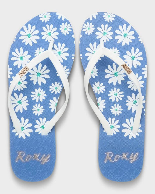 Image of Sandals. Productname: roxy Womens New Viva Printed Thongs Dutch Blue - in Dutch Blue colour by brand - Roxy