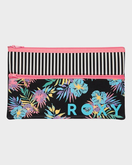 Image of Accessories. Productname: roxy Girls White Shoulder Pencil Case Anthracite Aquarella Active Rg - in Anthracite Aquarella Active Rg colour by brand - Roxy