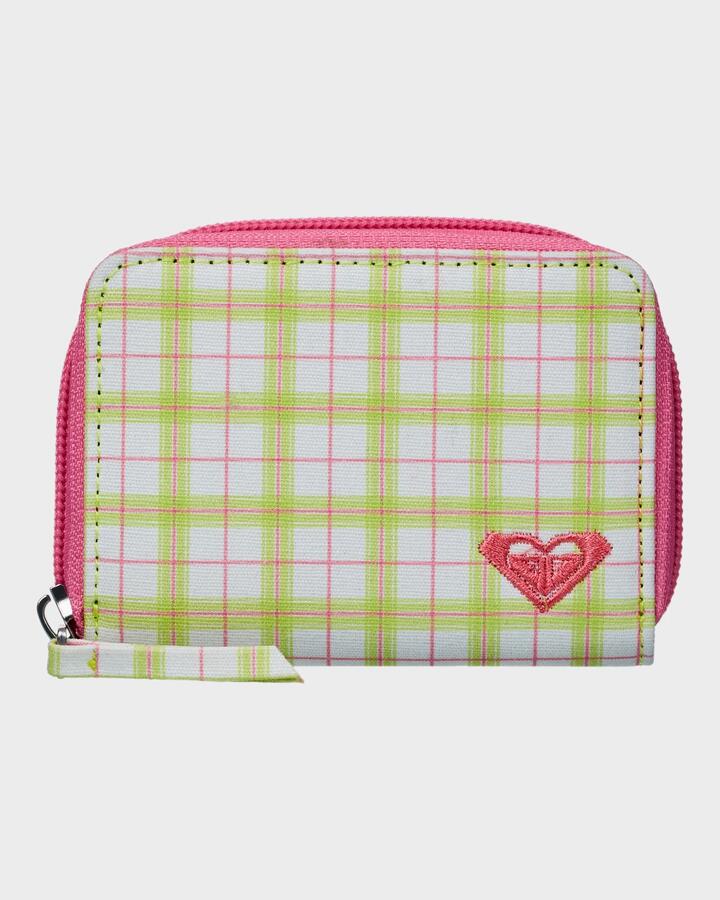 Image of Accessories. Productname: roxy - Womens Roxy Swell Coin Pocuh - Cloud Dancer Swell Plaid - in Cloud Dancer Swell Plaid colour by brand - roxy