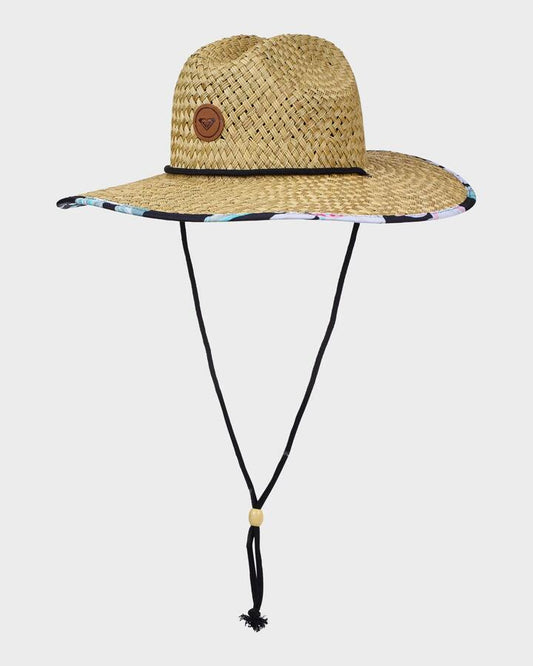 Image of Hats. Productname: roxy - Womens Pina To My Colada Printed Sun Hat - Anthracite Spring Charming - in Anthracite Spring Charming colour by brand - roxy