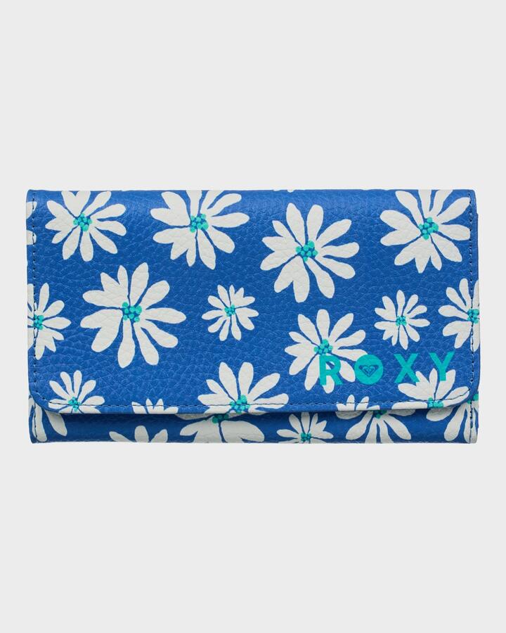 Image of Wallets & Money Clips. Productname: roxy - Womens Hazy Daze Tri Fold Wallet - Dutch Blue Flower Soul Small - in Dutch Blue Flower Soul Small colour by brand - roxy