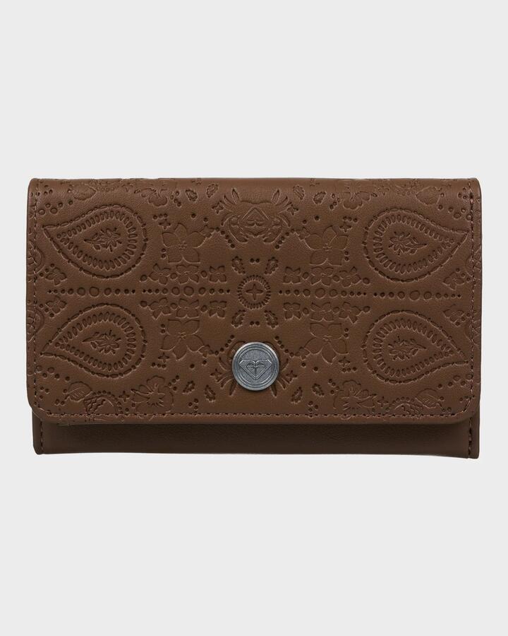 Image of Wallets & Money Clips. Productname: roxy - Womens Crazy Diamond Leather Wallet - Brownie - in Brownie colour by brand - roxy