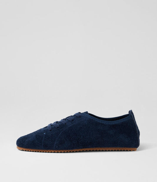 Image of Sneakers. Productname: Timbo Blue Suede Sneakers in Blue colour by brand - MIDAS
