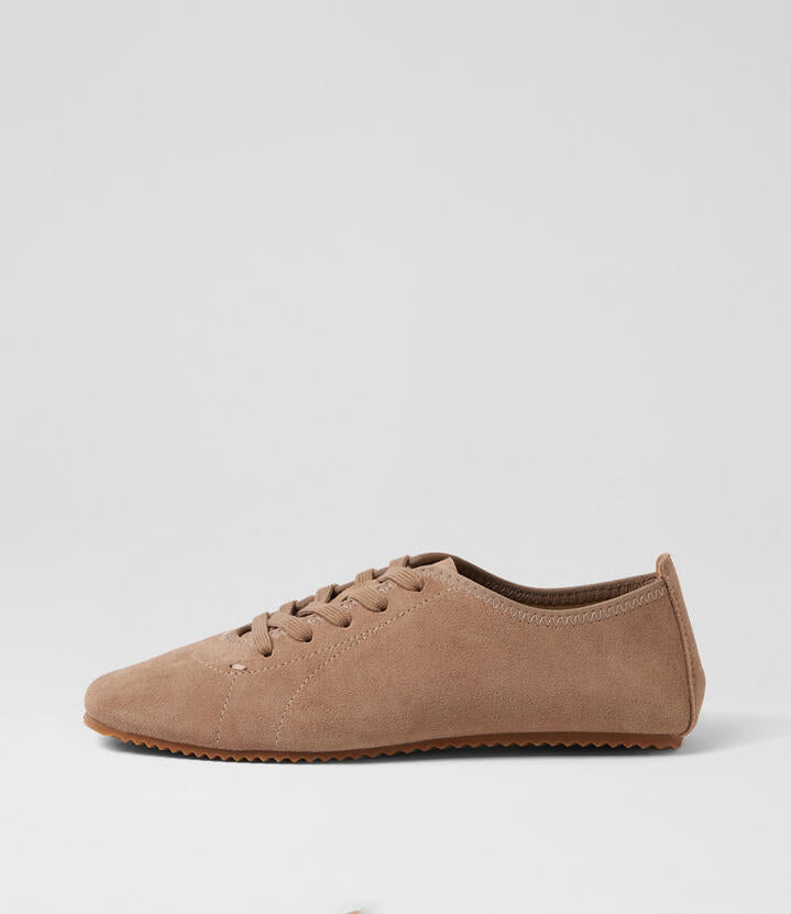 Image of Sneakers. Productname: Timbo Pink Suede Sneakers in Pink colour by brand - MIDAS