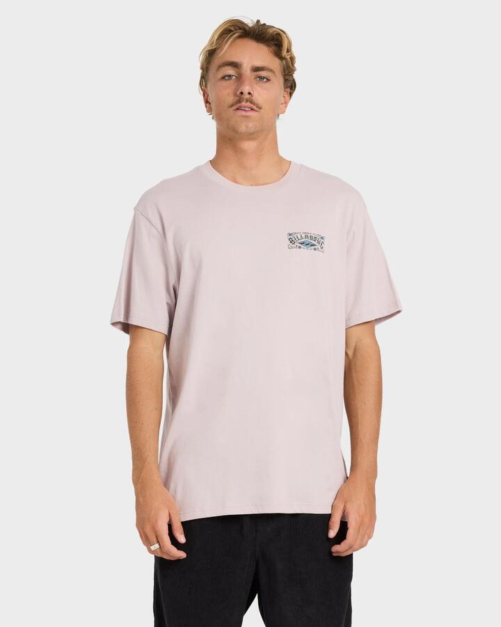 Image of T-Shirts. Product name - Billabong Mens Heritage Arch T-Shirt Dusty Purple in Dusty Purple colour by brand - Billabong