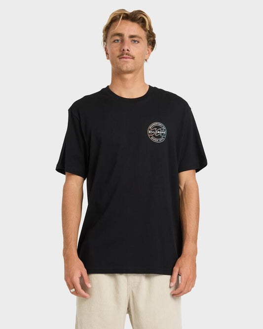 Image of T-Shirts. Product name - Billabong Mens Hollow Premium T-Shirt Black in Black colour by brand - Billabong