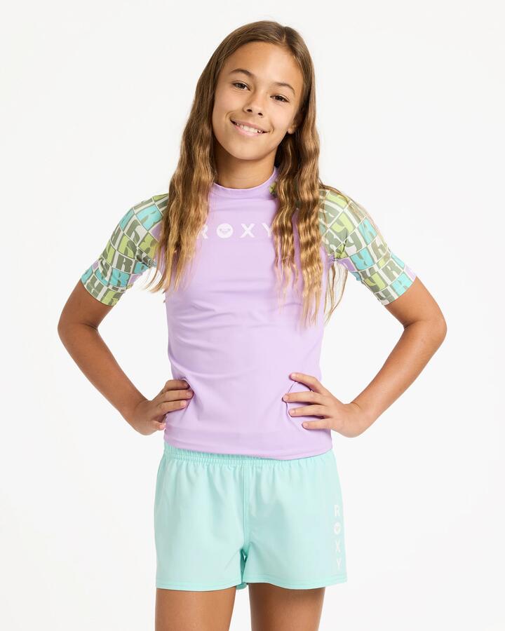 Image of Swimwear. Product name - Roxy Girls 6-16 Rg Essentials Boardshorts Aqua Splash in Aqua Splash colour by brand - Roxy