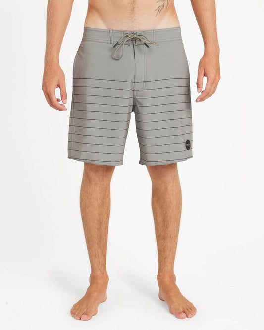 Image of Swimwear. Productname: rvca - Mens Steady Stripe 18" Boardshorts - Aloe - in Aloe colour by brand - rvca