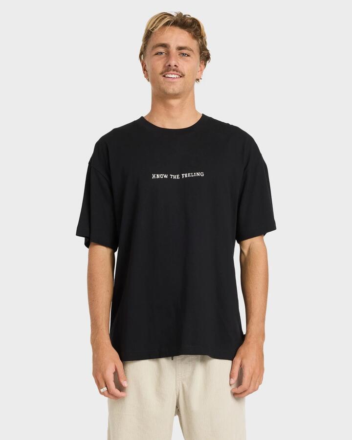Image of T-Shirts. Product name - Billabong Mens Timeline T-Shirt Black in Black colour by brand - Billabong