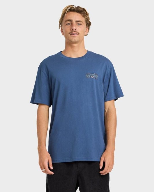 Image of T-Shirts. Product name - Billabong Mens Heritage Arch T-Shirt Dark Denim in Dark Denim colour by brand - Billabong