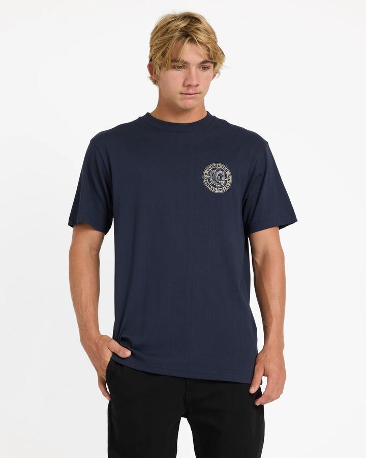 Image of T-Shirts. Product name - Quiksilver Mens Steer Away T-Shirt Dark Navy in Dark Navy colour by brand - Quiksilver