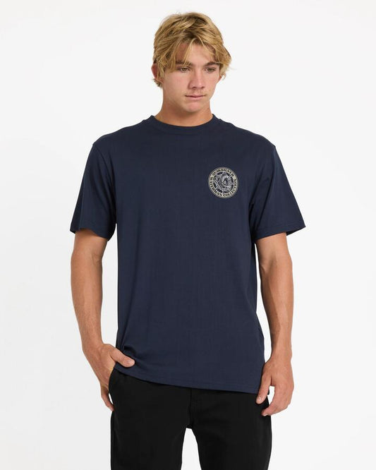 Image of T-Shirts. Product name - Quiksilver Mens Steer Away T-Shirt Dark Navy in Dark Navy colour by brand - Quiksilver