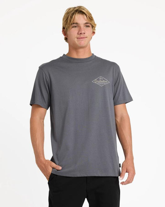 Image of T-Shirts. Product name - Quiksilver Mens Stinger T-Shirt Iron Gate in Iron Gate colour by brand - Quiksilver