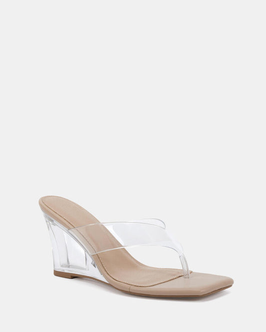 Image of Boots. Productname: Bari: Clear - Women's Wedge in Beige colour by brand - Novo
