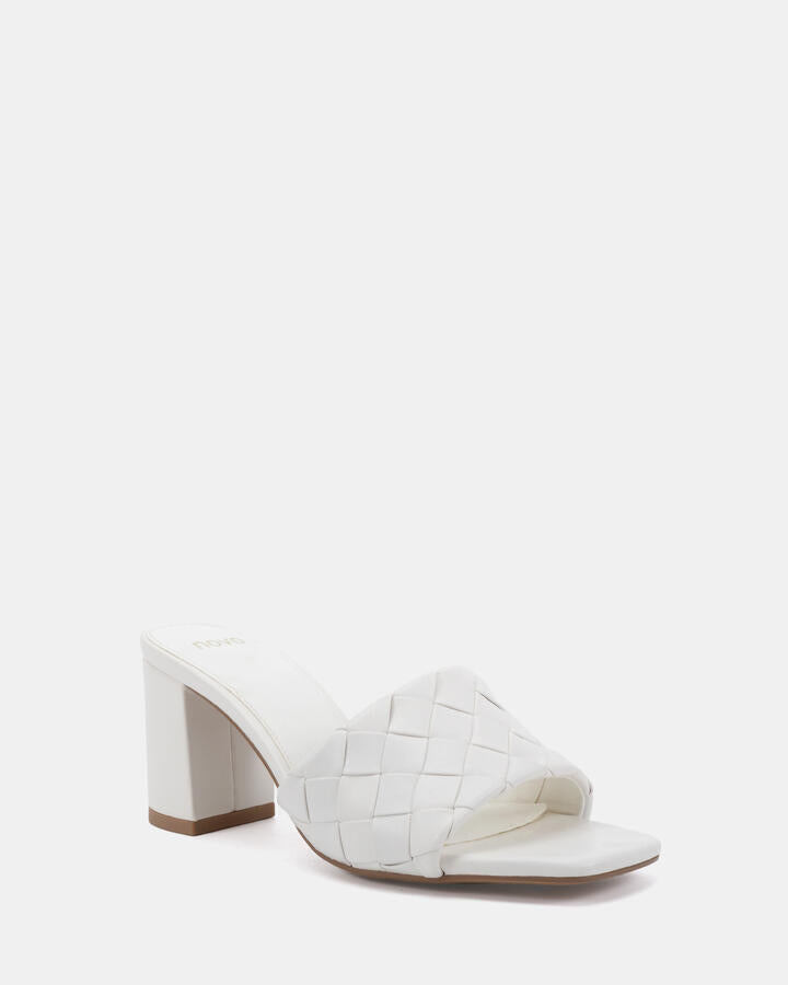 Image of Heels. Productname: Farren: White - Women's Strappy - High Heel in Multi colour by brand - Novo