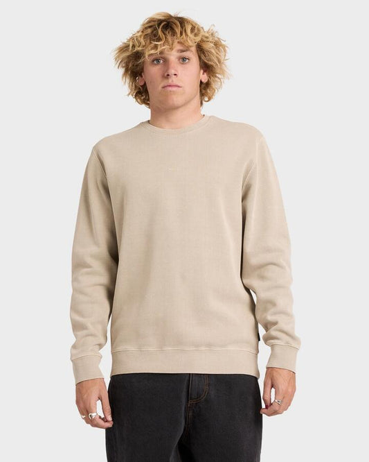 Image of Accessories. Productname: rvca - Mens Little Rvca Crew Neck - Light Khaki - in Light Khaki colour by brand - rvca