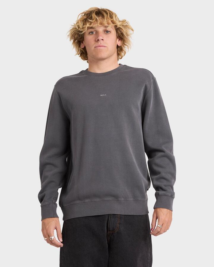 Image of Accessories. Product name - RVCA Mens Little Rvca Crew Neck Garage Blue in Garage Blue colour by brand - RVCA