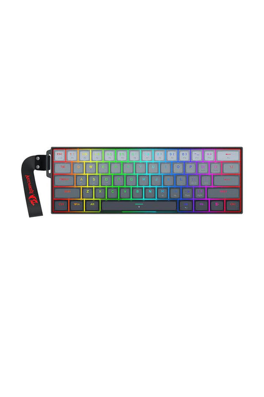 Image of Keyboards. Product name - Redragon K617GGB-RGB-MP Fizz Grey 60% Rapid Trigger Magnetic HE RGB Gaming Keyboard in Grey colour by brand - REDRAGON