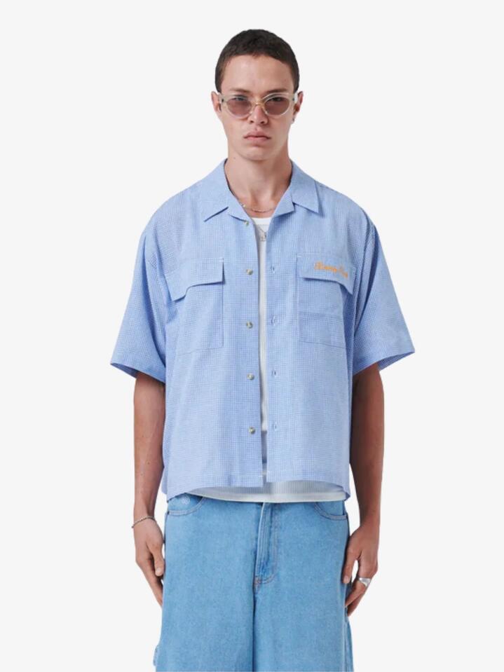 Image of Shirts. Productname: Barney Cools Scribe Shirt in Blue colour by brand - Barney Cools