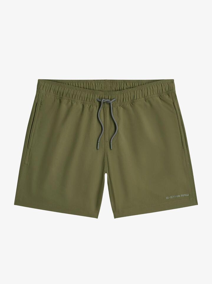 Image of a model wearing Shorts. Productname: G-Star Dirik Solid Swim Shorts in Shadow Olive colour by brand - G-Star