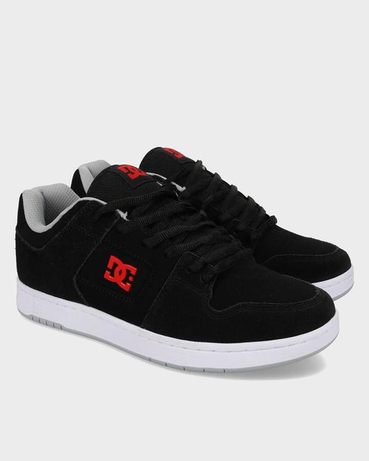 Image of Shoes. Product name - DC Shoes Mens Manteca 4 Skate Shoes Black/Black/Red in Black/Black/Red colour by brand - DC Shoes